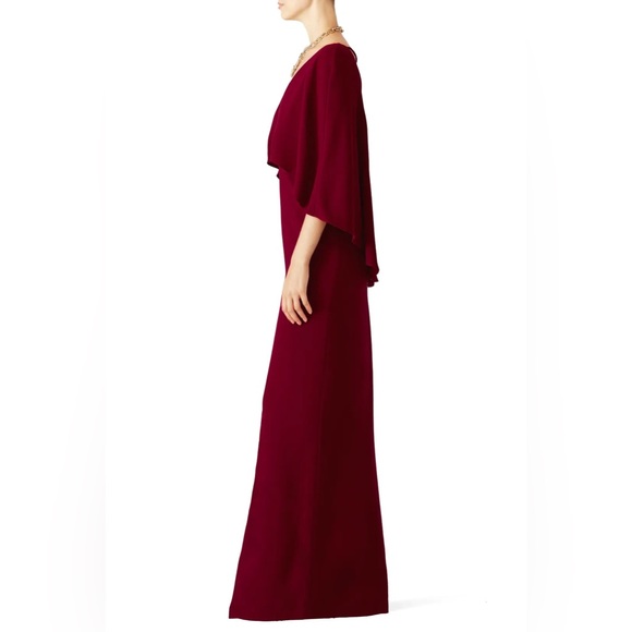 🍷Halston Heritage V neck cape dress - Picture 4 of 7
